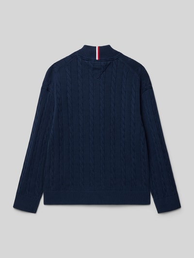 Tommy Hilfiger Teens Regular Fit Troyer aus reiner Baumwolle Marine 3