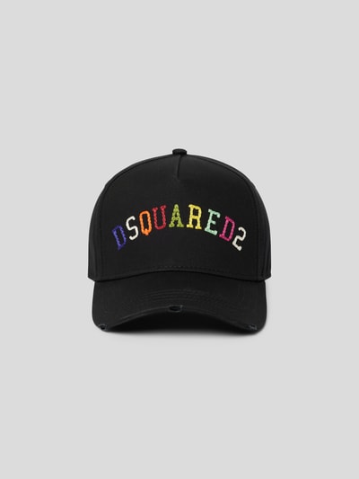 Dsquared2 Cap mit Label-Stitching Schwarz 4