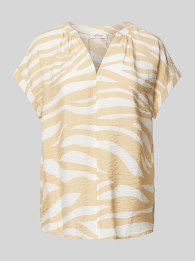 s.Oliver RED LABEL Blouseshirt met dierenprint Beige - 2