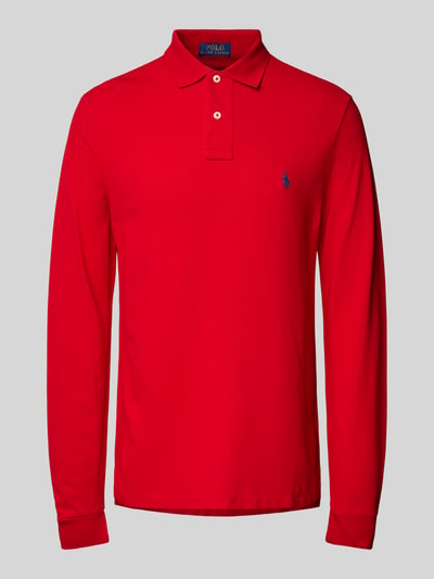 Polo Ralph Lauren Custom slim fit poloshirt met labelstitching Rood - 2