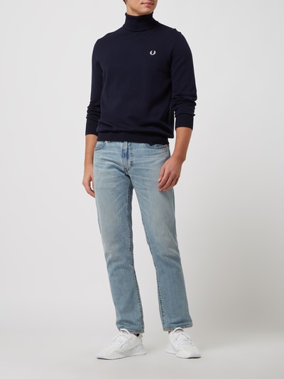 Fred Perry Rollkragenpullover mit Logo Dunkelblau 1