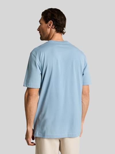 Tom Tailor Regular Fit T-Shirt mit Label-Schriftzug Rauchblau 5