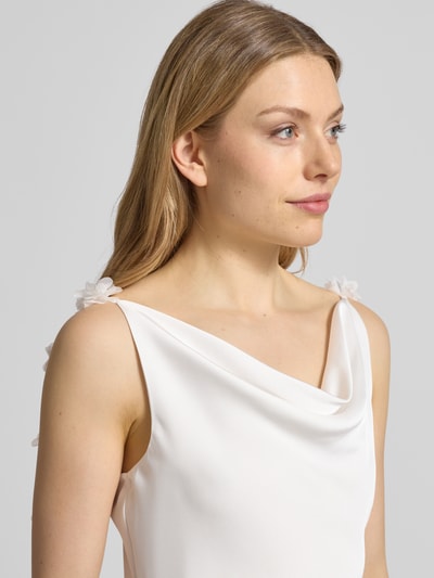 VERO MODA Lejąca sukienka ślubna z satyny model 'ANALEIA' Złamany biały 3