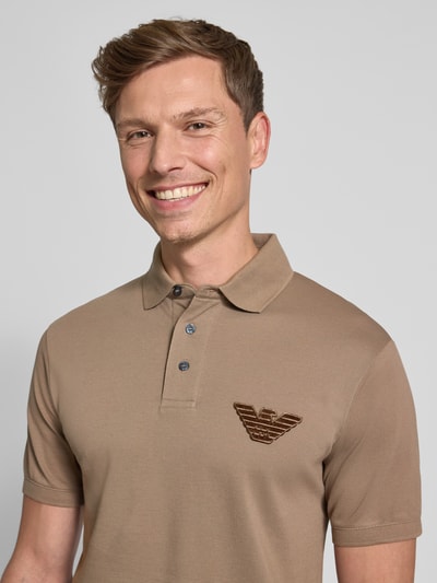Emporio Armani Poloshirt mit Label-Detail Schlamm 3
