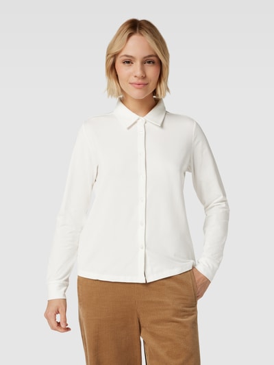s.Oliver RED LABEL Overhemdblouse met all-over motief Offwhite - 4