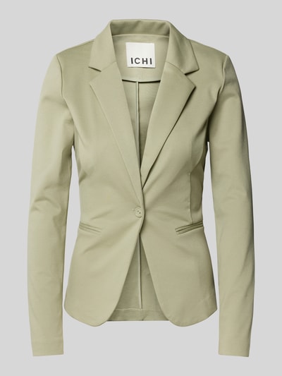 ICHI Slim fit blazer met paspelzakken, model 'KATE' Rietgroen - 1