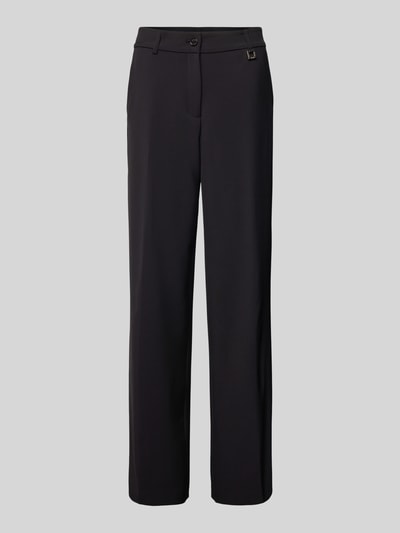 JOOP! Wide leg stoffen broek met labelapplicatie Zwart - 2