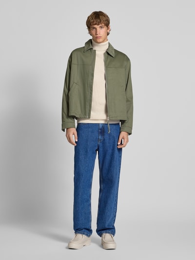 Jack & Jones Rollkragenpullover mit Strukturmuster Modell 'ROY' Offwhite 1