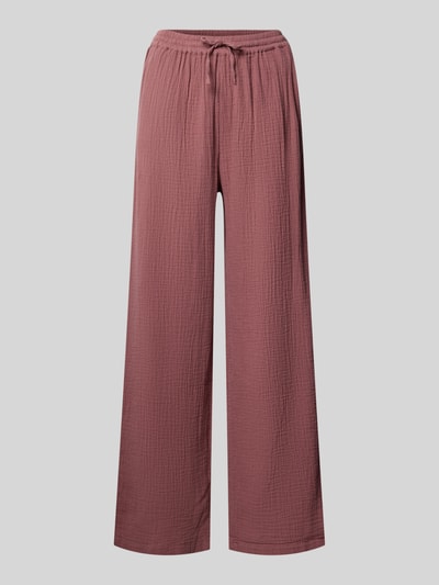 Produktfoto, Relaxed Fit Weite Hose aus Bio-Baumwolle Modell 'THYRA' von Only, Optik: Unifarben, Materialverarbeitung: Crêpe, Farbe Altrosa