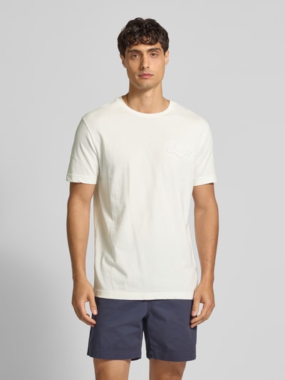 Gant Regular Fit T-Shirt mit Label-Stitching und Rundhalsausschnitt Offwhite 4