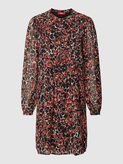 Esprit Collection Knielange jurk met all-over motief Middenbruin - 2