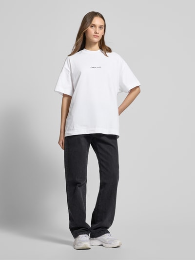 Carhartt Work In Progress Oversized T-shirt met labelprint, model 'Harttbreaker' Wit - 1