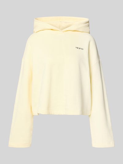 Produktfoto, Boxy Fit Hoodie aus reiner Baumwolle von Marc O'Polo DENIM in sanftem Gelb, lockere Form, glatte Oberfläche