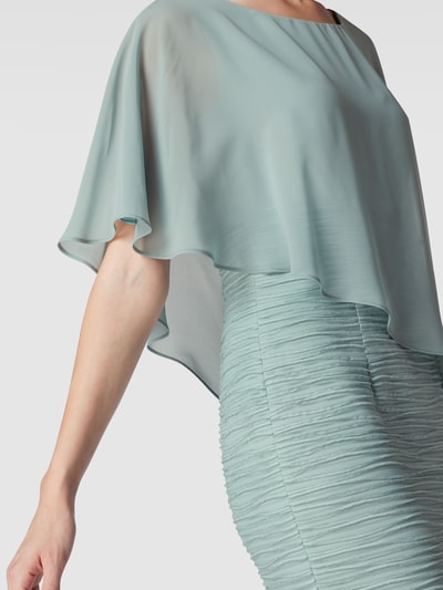 Swing Cocktailkleid mit asymmetrischem Cape Mint 5