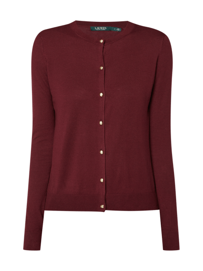 Lauren Ralph Lauren Cardigan mit Knopfleiste  Bordeaux Rot 2