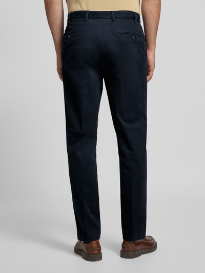 Hiltl Regular Fit Stoffhose mit Bügelfalten Modell 'Peaker' Marine 5