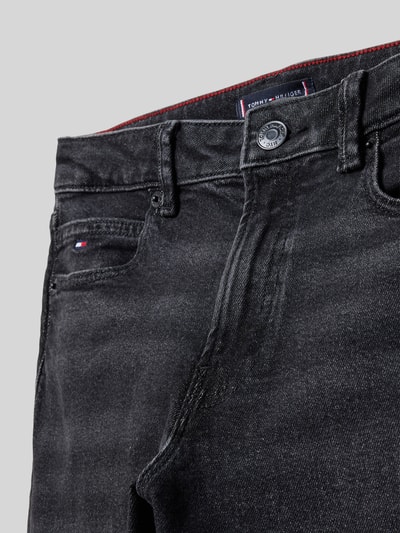 Tommy Hilfiger Teens Jeansy o kroju straight fit z mieszanki bawełny Czarny 2