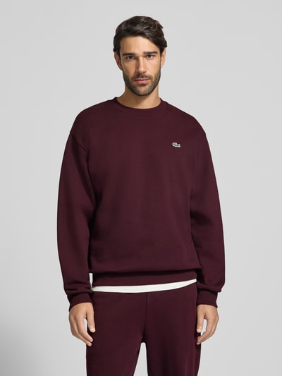 Lacoste Classic Fit Sweatshirt aus Baumwoll-Mix Bordeaux 4