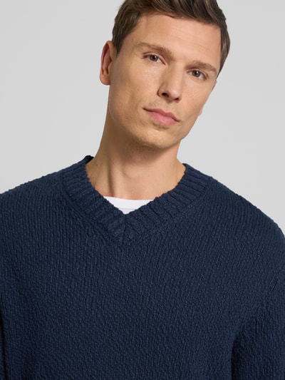 SELECTED HOMME Regular Fit Strickpullover aus reiner Bio-Baumwolle Modell 'ANGUS' Dunkelblau 3