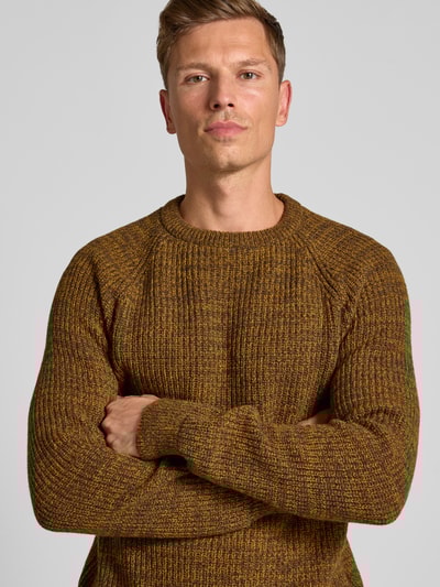 Barbour Regular Fit Strickpullover aus reiner Wolle  Dunkelbraun Melange 3