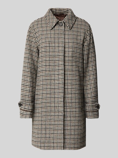 Gant Regular fit lange jas met platte kraag, model 'Car' Ecru - 2