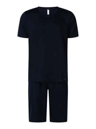 Hanro Pyjama van gemerceriseerd katoen  Donkerblauw - 2