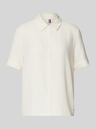 Tommy Hilfiger Relaxed Fit Bluse mit kurzem Arm Ecru 2