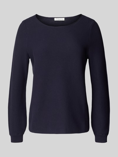 Christian Berg Woman Regular Fit Longsleeve aus reiner Baumwolle in Strick-Optik Dunkelblau 2