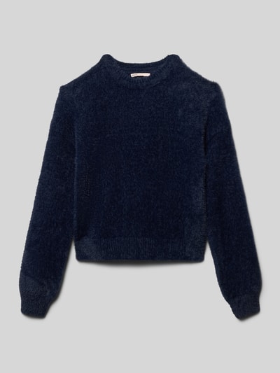 Only Regular Fit Pullover mit überschnittenen Schultern Modell 'NEWPIUMO' Marine 1