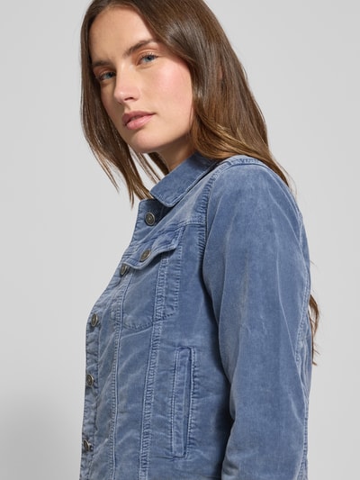 MAC Jacke aus Cord mit Brusttaschen Blau 3