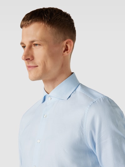 Joop! Slim Fit Business-Hemd mit Strukturmuster Modell 'Hai' Bleu 3