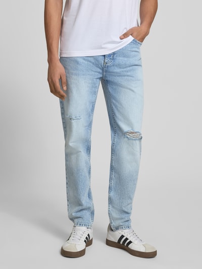 HUGO Blue Jeansy o kroju tapered fit z mieszanki bawełny model 'BRODY' Jasnoniebieski 4