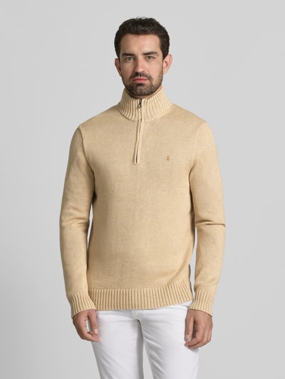 Polo Ralph Lauren Bluza z kołnierzem z wyhaftowanym logo Beżowy melanż 4