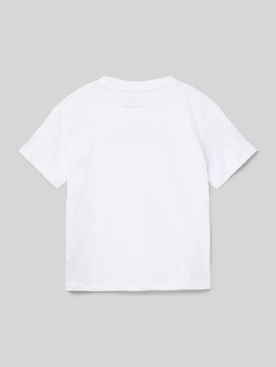 Jack & Jones T-shirt met labelprint, model 'CALEB' Wit - 3