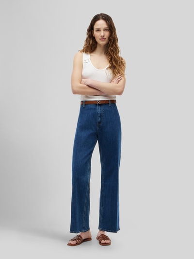 Tommy Hilfiger Wide Leg Culotte aus Baumwoll-Mix Modell 'RIAN' Bleu Melange 1
