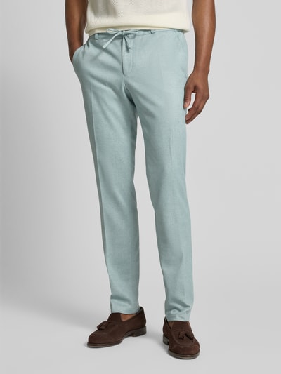 Zuitable Slim Fit Anzughose mit Bindegürtel Modell 'SPARTAFLEX' Mint 4