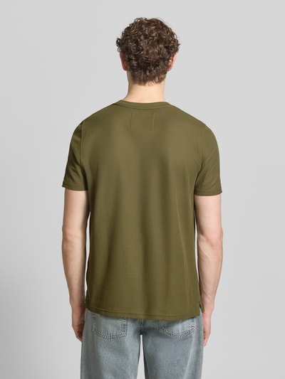 Fynch-Hatton Regular Fit T-Shirt mit Logo-Stitching Oliv 5