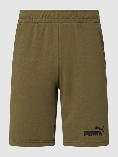 PUMA PERFORMANCE Regular Fit Sweatshorts mit Logo Oliv 1