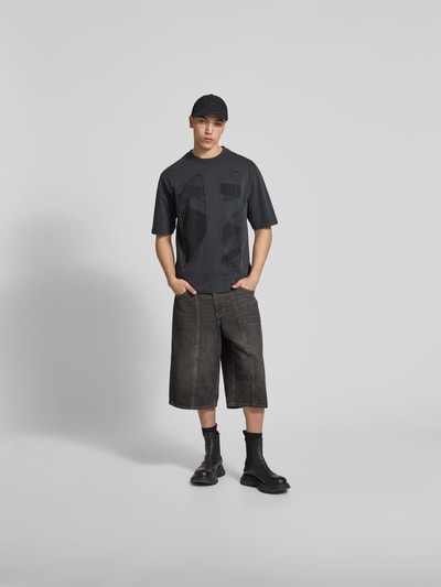 A-COLD-WALL T-Shirt mit geripptem Rundhalsausschnitt Black 1