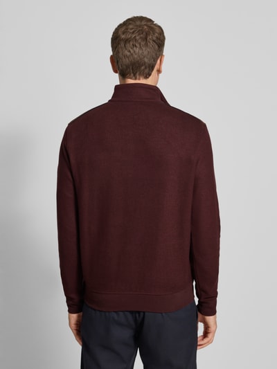 bugatti Sweatshirt mit Label-Detail Bordeaux 5