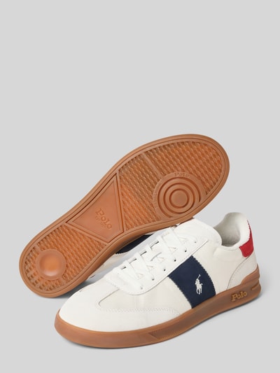Polo Ralph Lauren Low Top Sneaker mit Rindsleder-Anteil Modell 'HERITAGE AERA' Weiss 4