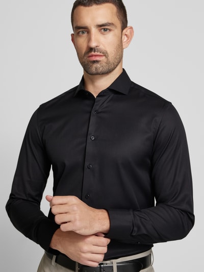 Eterna Slim Fit Businesshemd aus Twill Black 3