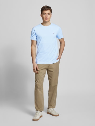 Gant Slim Fit T-Shirt mit Label-Stitching Bleu 1