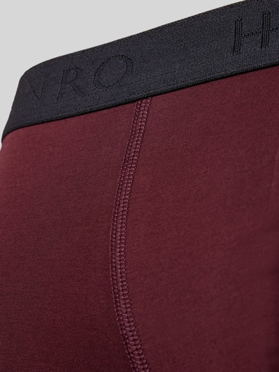 Hanro Boxershort met elastische logo in band in een set van 2 stuks Bordeaux - 2