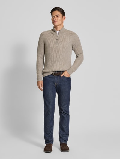 FTC-Cashmere Kasjmier pullover met schipperskraag Beige - 1