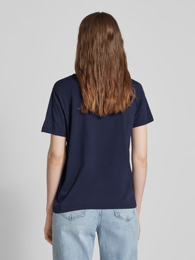 Gant T-Shirt mit Label-Print Marine 5