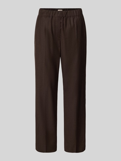 Weekend Max Mara Wollhose mit Bundfalte Dunkelbraun 1
