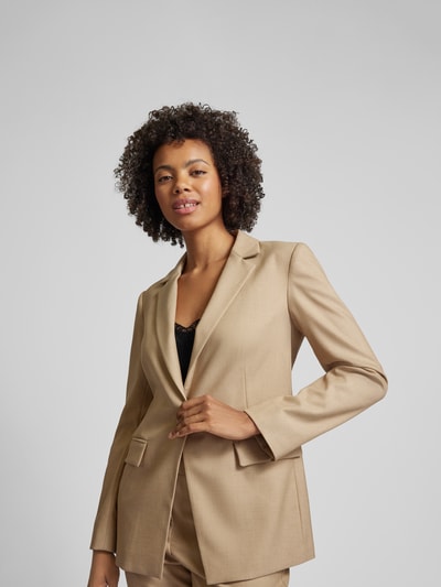 comma Blazer met reverskraag Cognac - 3