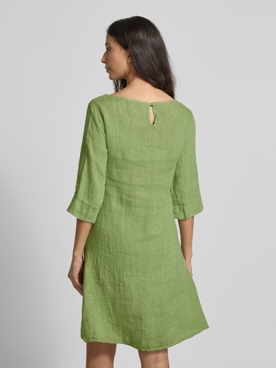 ZABAIONE Linnen jurk met ronde hals, model 'Le44tizia Lichtgroen - 5