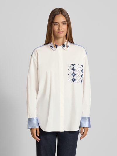 Herzensangelegenheit Overhemdblouse met borstzak Wit - 4